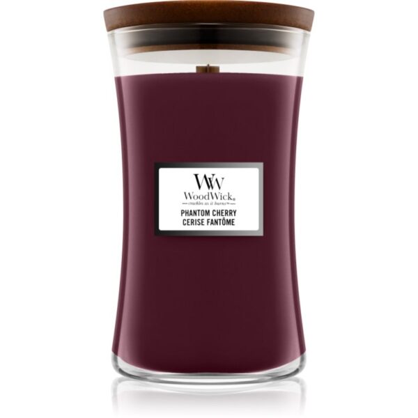Woodwick Phantom Cherry lumânare parfumată cu fitil din lemn 609.5 g-Țena