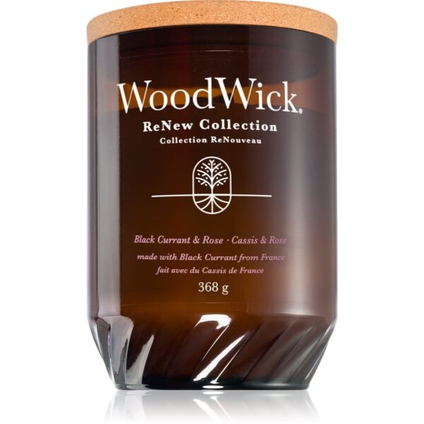 Woodwick Renew Black Currant & Rose lumânare parfumată 368 g-ro