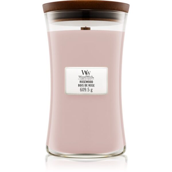 Woodwick Rosewood lumânare parfumată cu fitil din lemn 609.5 g-ro