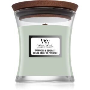Woodwick Sagewood & Seagrass lumânare parfumată 85 g-ro