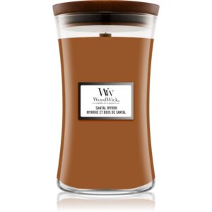 Woodwick Santal Myrrh lumânare parfumată 610 g-ro