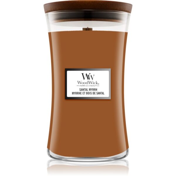 Woodwick Santal Myrrh lumânare parfumată 610 g-ro