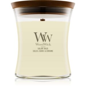 Woodwick Solar Haze lumânare parfumată cu fitil din lemn 275 g-Țena