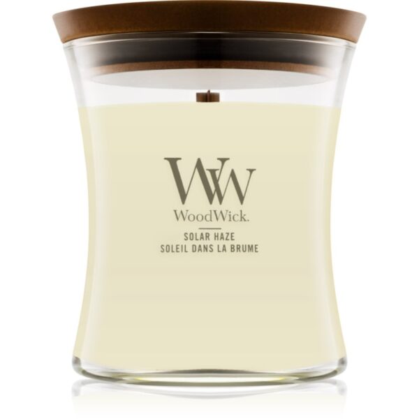 Woodwick Solar Haze lumânare parfumată cu fitil din lemn 275 g-Țena