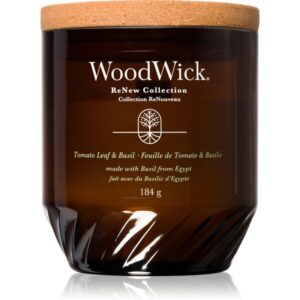 Woodwick Tomato Leaf & Basil lumânare parfumată 184 g-ro