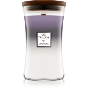 Woodwick Trilogy Amethyst Sky lumânare parfumată cu fitil din lemn 609.5 g-ro