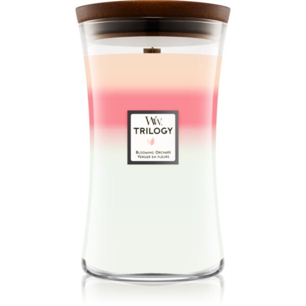 Woodwick Trilogy Blooming Orchard lumânare parfumată 609.5 g-ro