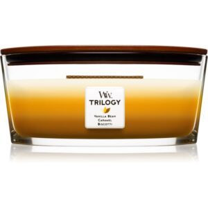 Woodwick Trilogy Café Sweets lumânare parfumată cu fitil din lemn (hearthwick) 453.6 g-Țena