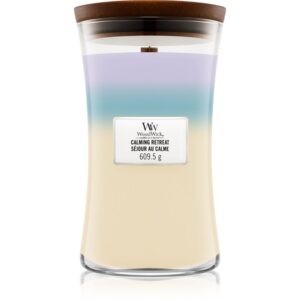 Woodwick Trilogy Calming Retreat lumânare parfumată cu fitil din lemn 609.5 g-Țena