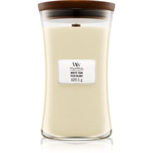 Woodwick White Teak lumânare parfumată  cu fitil din lemn 609.5 g-ro