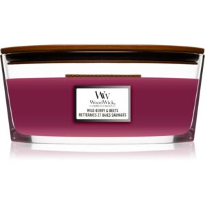 Woodwick Wild Berry & Beets lumânare parfumată cu fitil din lemn (hearthwick) 453