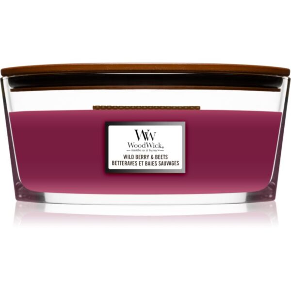 Woodwick Wild Berry & Beets lumânare parfumată cu fitil din lemn (hearthwick) 453