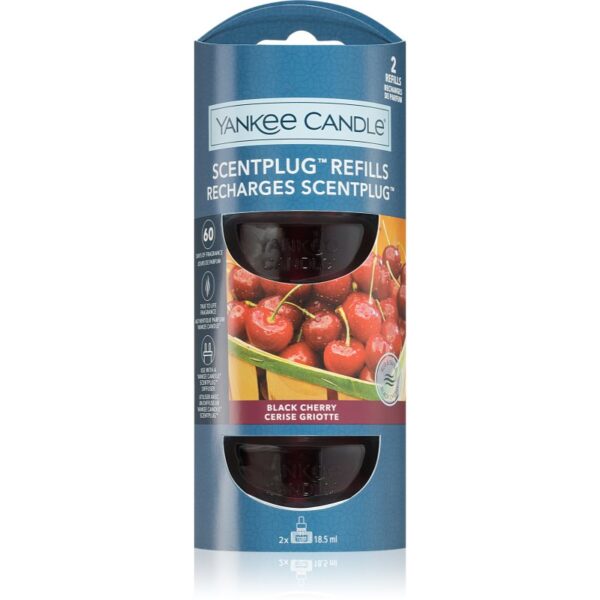 Yankee Candle Black Cherry rezervă pentru difuzorul electric 2x18