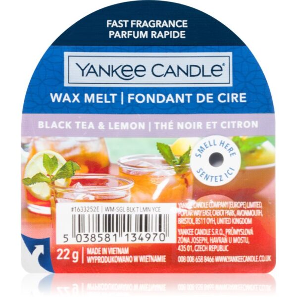 Yankee Candle Black Tea & Lemon ceară pentru aromatizator Signature 22 g-ro