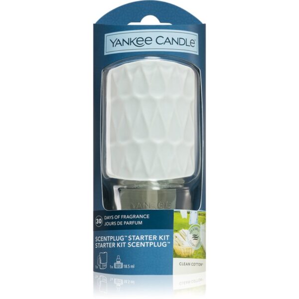 Yankee Candle Clean Cotton difuzor electric + refill 1 buc-ro