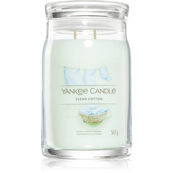 Yankee Candle Clean Cotton lumânare parfumată Signature 567 g-ro