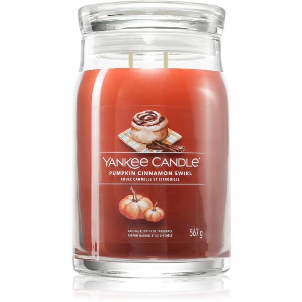 Yankee Candle Pumpkin Cinnamon Swirl lumânare parfumată 567 g-Țena