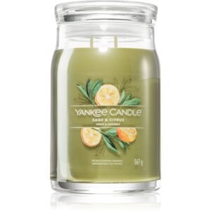 Yankee Candle Sage & Citrus lumânare parfumată Signature 567 g-ro