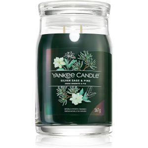 Yankee Candle Silver Sage & Pine lumânare parfumată Signature 567 g-ro