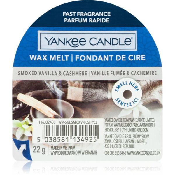 Yankee Candle Smoked Vanilla & Cashmere ceară pentru aromatizator 22 g-ro