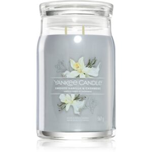 Yankee Candle Smoked Vanilla & Cashmere lumânare parfumată Signature 567 g-Țena