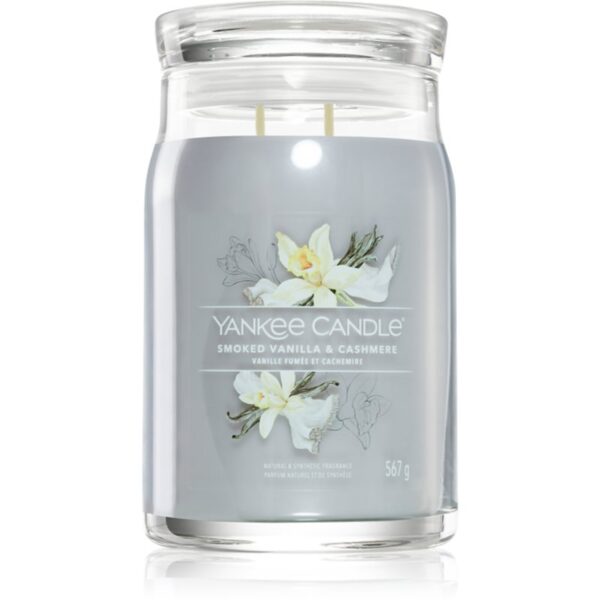 Yankee Candle Smoked Vanilla & Cashmere lumânare parfumată Signature 567 g-Țena