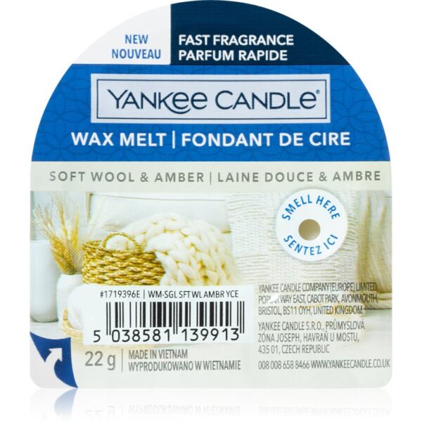 Yankee Candle Soft Wool & Amber ceară pentru aromatizator 22 g-ro