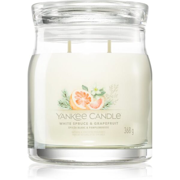Yankee Candle White Spruce & Grapefruit lumânare parfumată 368 g-Țena