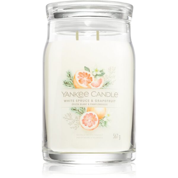 Yankee Candle White Spruce & Grapefruit lumânare parfumată 567 g-ro
