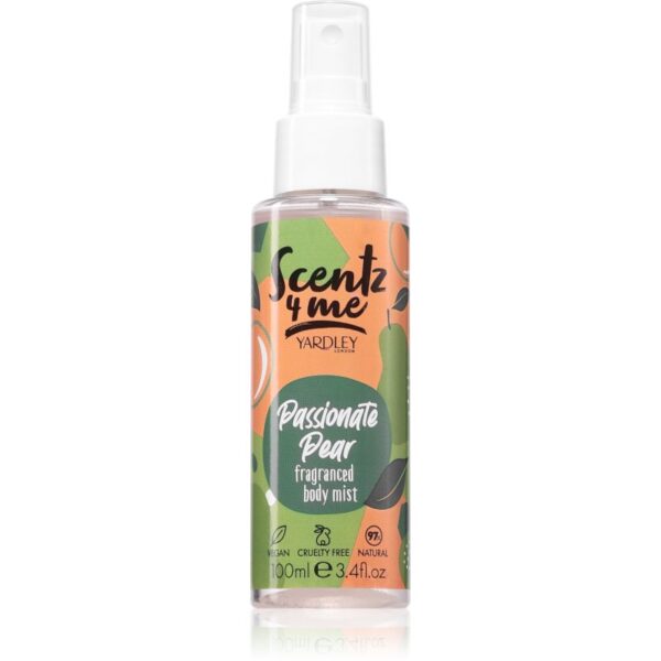 Yardley Scentz 4 Me Passionate Pear Body Mist pentru femei 100 ml-ro