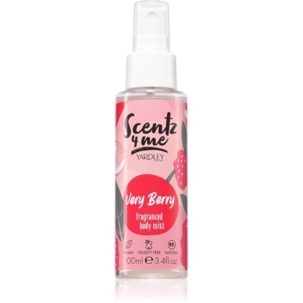 Yardley Scentz 4 Me Very Berry Body Mist pentru femei 100 ml-ro