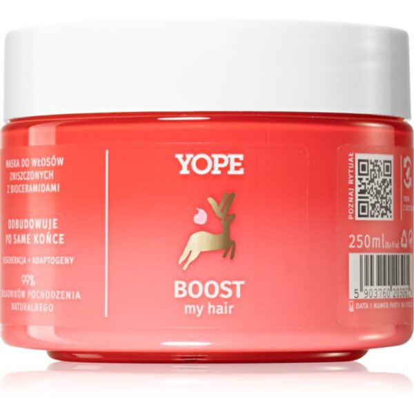 Yope BOOST my hair mască regeneratoare pentru părul deteriorat 250 ml-ro