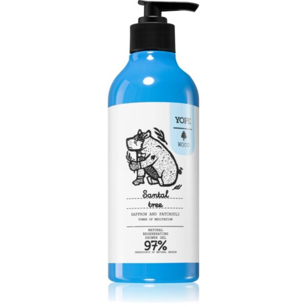 Yope Wood Sandal Tree gel de dus regenerabil 400 ml-Țena