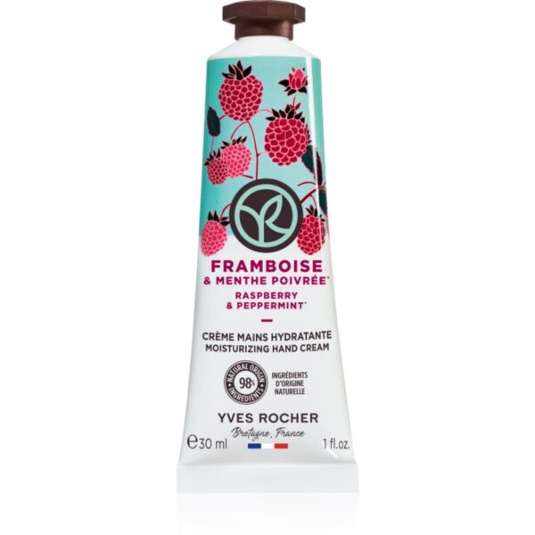 Yves Rocher Bain de Nature crema de maini Raspberry & Peppermint 30 ml-Țena