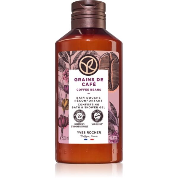 Yves Rocher Bain de Nature gel calmant pentru dus Coffee Beans 200 ml-Țena