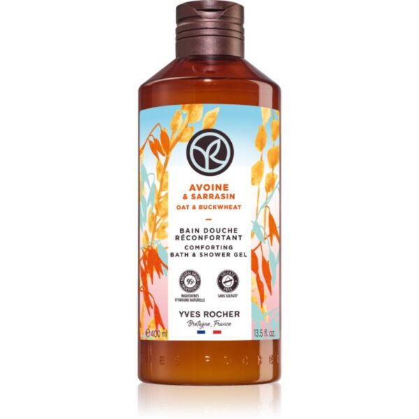 Yves Rocher Bain de Nature gel calmant pentru dus Oat & Buckwheat 400 ml-Țena
