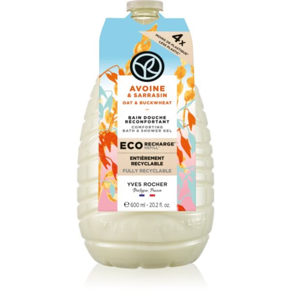 Yves Rocher Bain de Nature gel de duș rezervă Oat & Buckwheat 600 ml-ro
