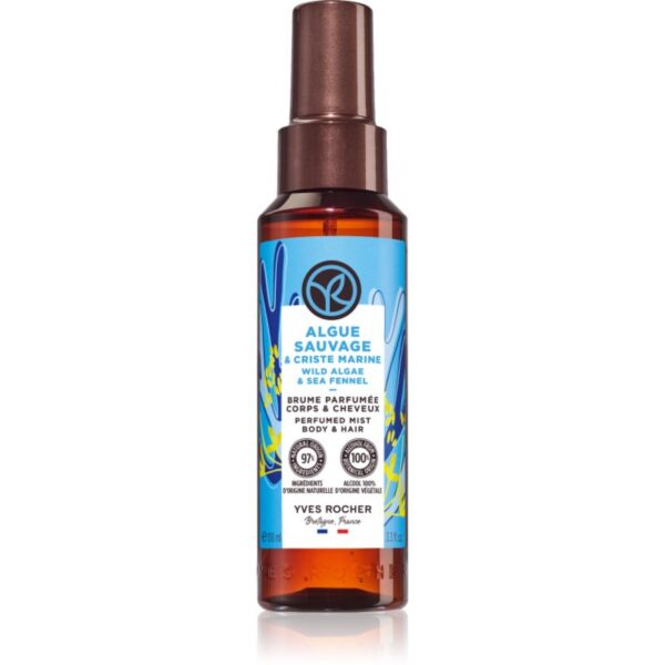 Yves Rocher Bain de Nature spray parfumat pentru corp și păr pentru femei Wild Algae & Sea Fennel 100 ml-ro