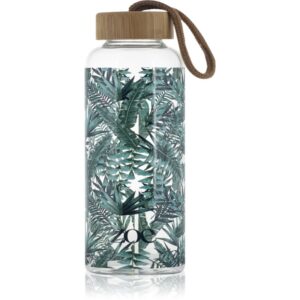ZOE Bamboo Glass Bottle sticlă pentru apă culoare Tropic green 550 ml-ro