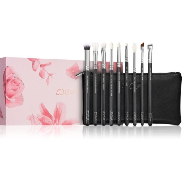 ZOEVA It's All About The Eyes Brush Set set de pensule cu geantă 1 buc-Țena