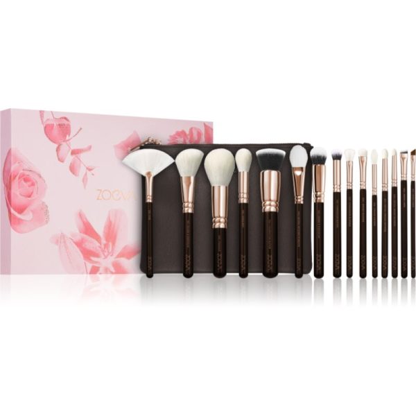 ZOEVA The Artists Brush Set Rose Golden Edition set de călătorie cu pensule-ro
