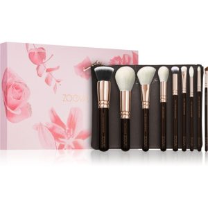 ZOEVA The Complete Brush Set Rose Golden Edition set de pensule cu geantă-ro