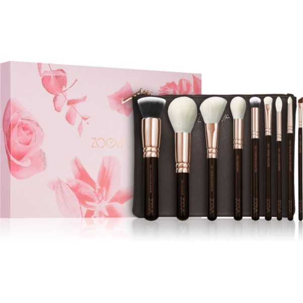ZOEVA The Complete Brush Set Rose Golden Edition set de pensule cu geantă-ro