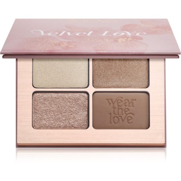 ZOEVA Velvet Love Eyeshadow Quad paletă cu farduri de ochi culoare Beautiful Bright Eyes 4x1