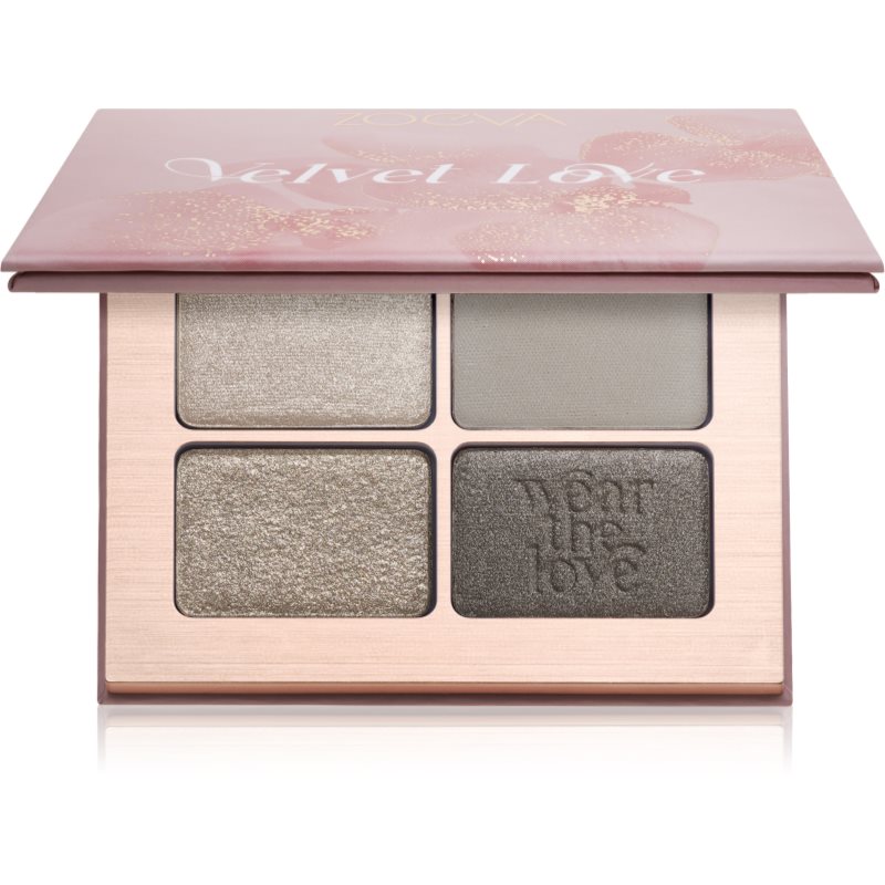 ZOEVA Velvet Love Eyeshadow Quad paletă cu farduri de ochi culoare Smoky Sultry Eyes 4x1