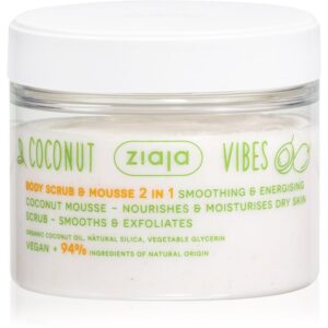 Ziaja Coconut Vibes exfoliant pentru corp cu efect de hidratare 270 ml-Țena
