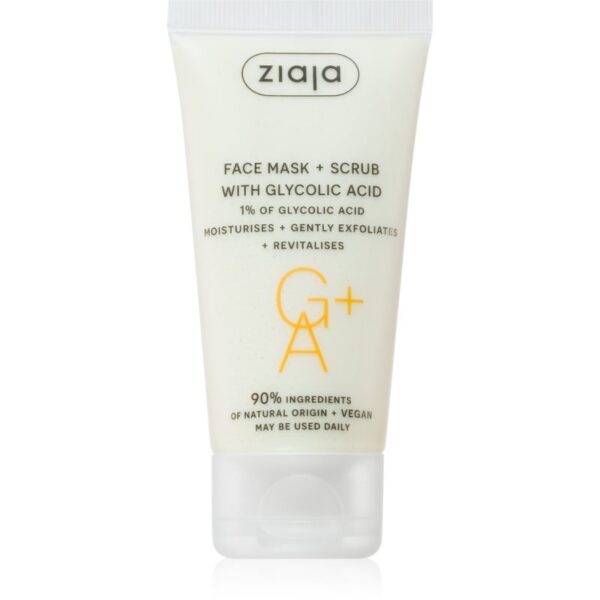 Ziaja Face Mask + Scrub with Glycolic Acid masca exfolianta 55 ml-ro