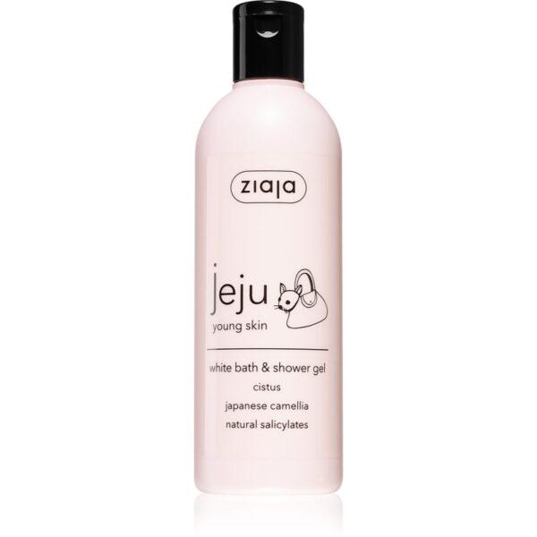 Ziaja Jeju Young Skin gel de dus si baie alb 300 ml-Țena