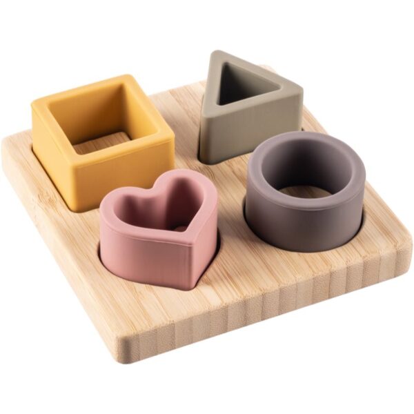 Zopa Silicone Bamboo Puzzle jucărie interactivă cu piese care se pot insera Multicolor 1 buc-ro