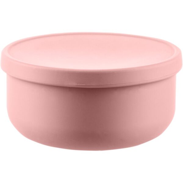Zopa Silicone Bowl with Lid bol din silicon cu capac Old Pink 1 buc-ro
